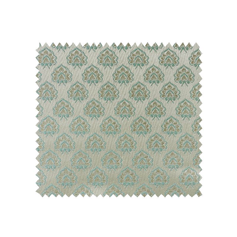 Tissu Jacquard Celosie Allover Vert et Or