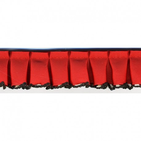 Volant plisse polyester
