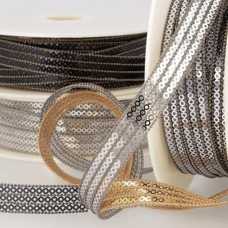 Galon paillettes 3 rangs