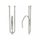 10 agrafes 2 branch 55/35  Métal - 