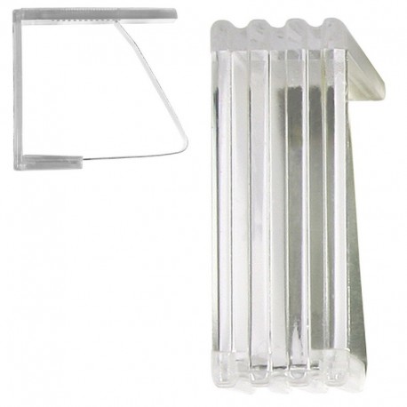 4 clips transparents pour nappe