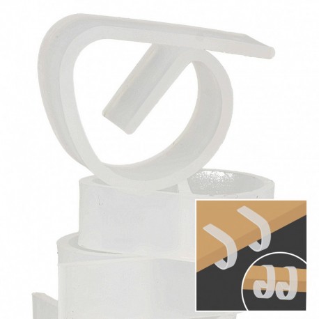6 clips transparents pour nappe