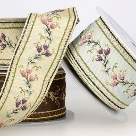 Galon jacq fleurs 60mm
