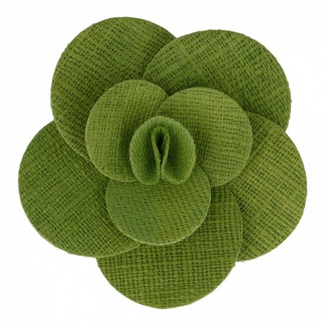 Rose jute sur broche