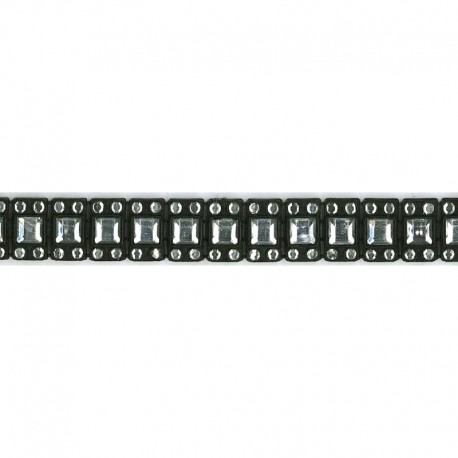 Strass au metre 13mm  Noir - 