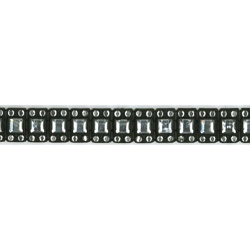 Strass au metre 13mm  Noir - 