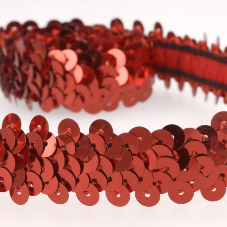 Galon paillettes elasti