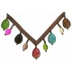 Frange perles/pierres  Marron/multi - 