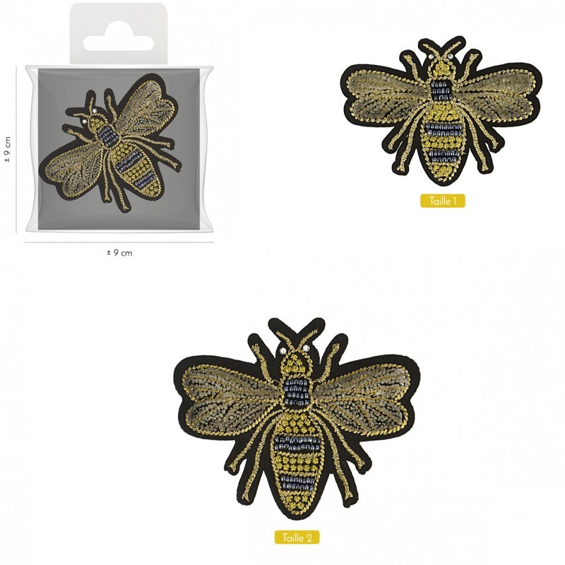 Abeille brodée 7x5cm