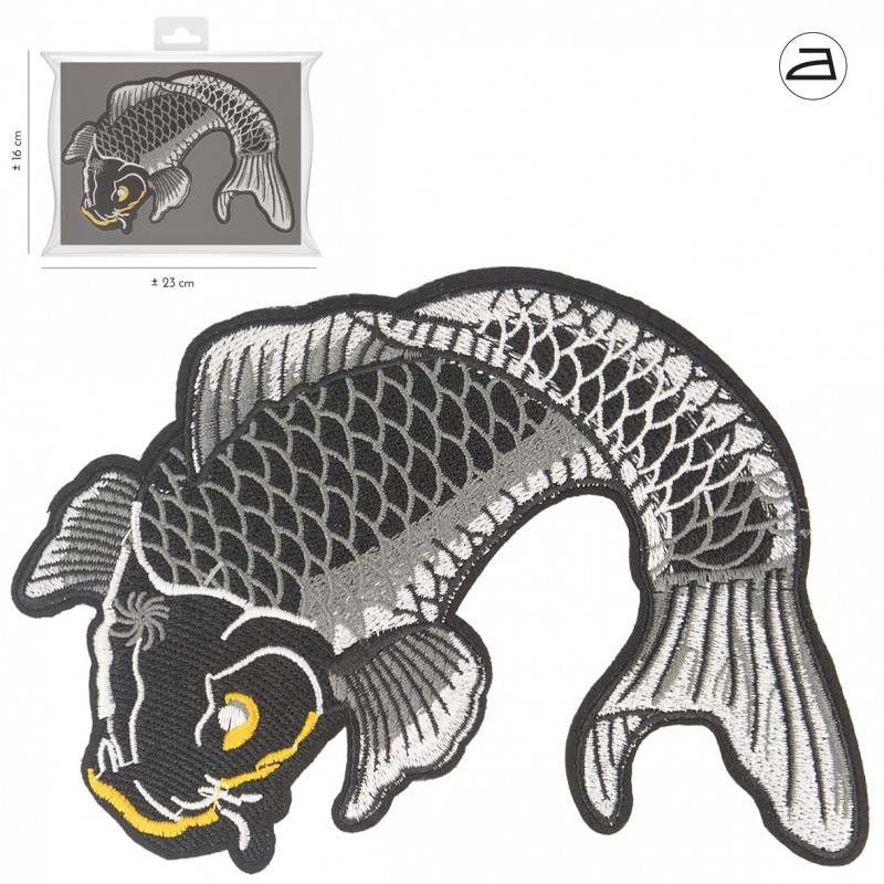 Ecusson carpe koï 19,5 x 14 cm