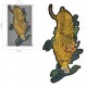 Ecusson tigre brodé 31 x 16 cm