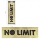 Ecusson no limit Simili 21,5 x 6,5 cm - Or