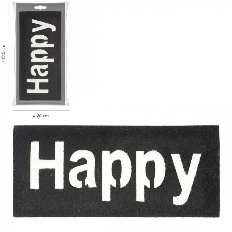 Ecusson sweet happy 23 x 11 cm