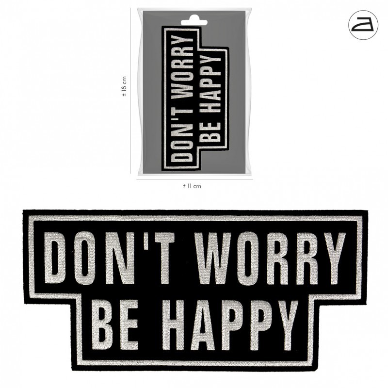 Ecusson be happy 17,8 x 8,3 cm