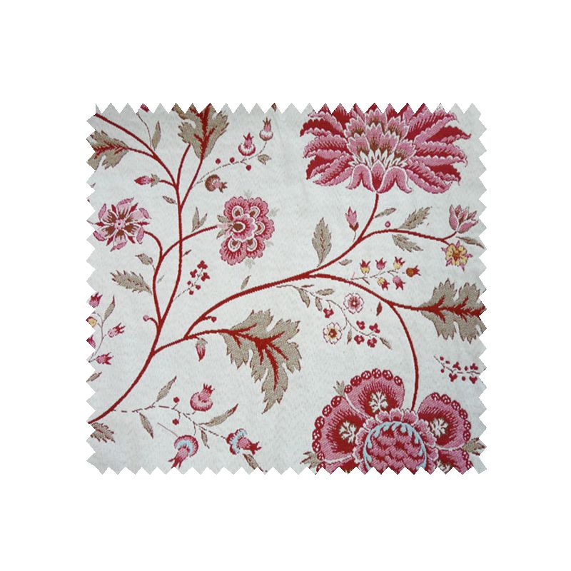 Tissu Jacquard Soisson Ecru Rose