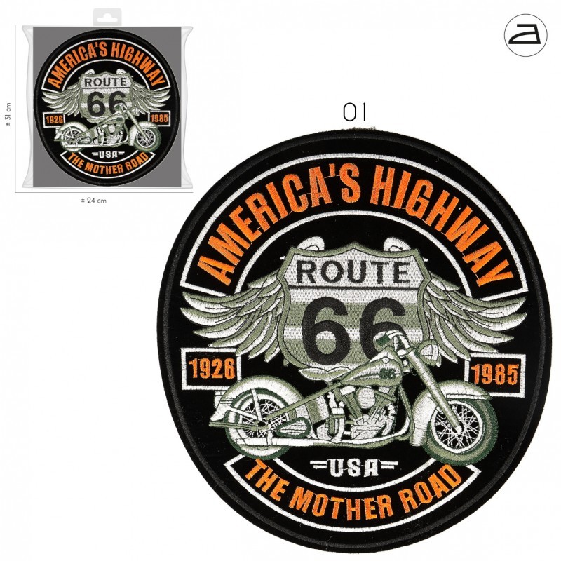 Ecusson moto américaine - Route 66