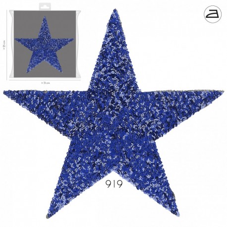 Ecusson étoile sequins - Navy