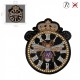 Ecusson abeille horloge strass