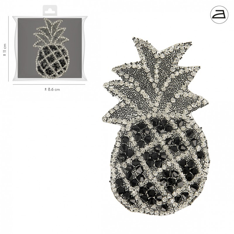 Ecusson ananas strass