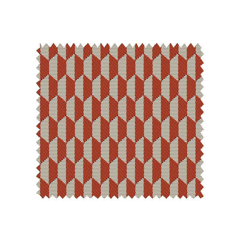 Tissu Jacquard Otto Orange