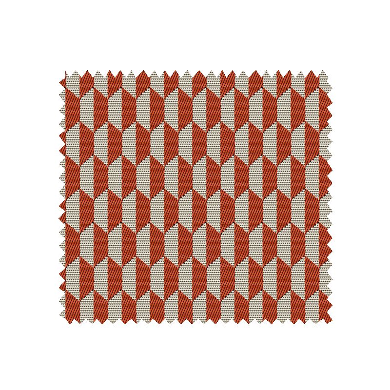 Tissu Jacquard Otto Orange