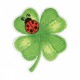 Ecusson coccinelle trefle - Vert/rouge