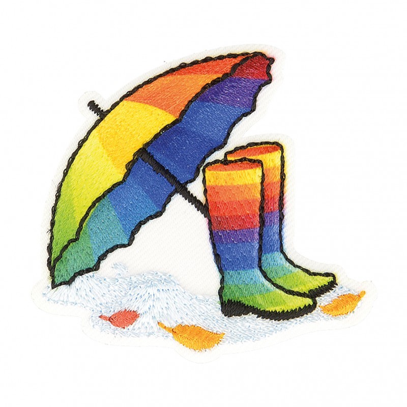 Ecusson parapluie - Dégradé orange