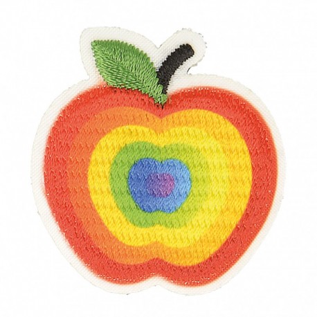 Ecusson pomme multicolore - Multicolore