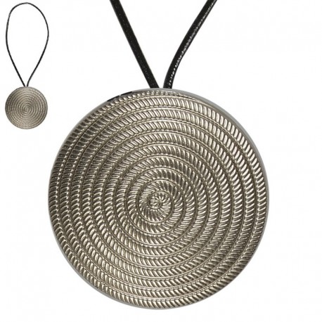 Magnet spirale métal/cuir