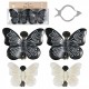 Pinces à rideaux papillons en résine x2