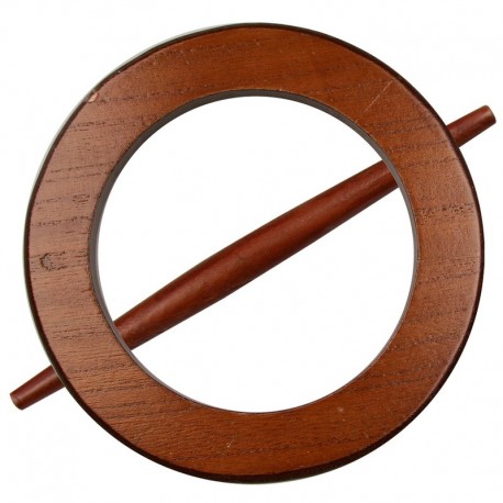 Broche pour rideaux cercle en bois