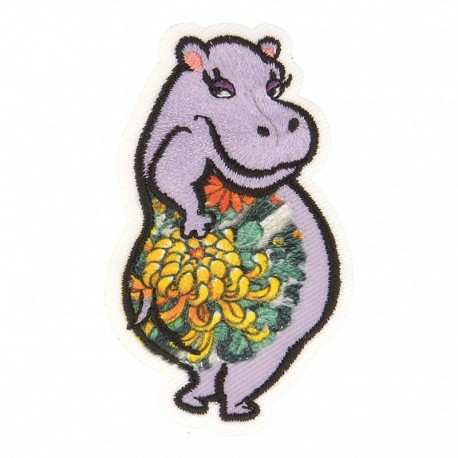 Ecusson animaux tatoués - Hippopotame