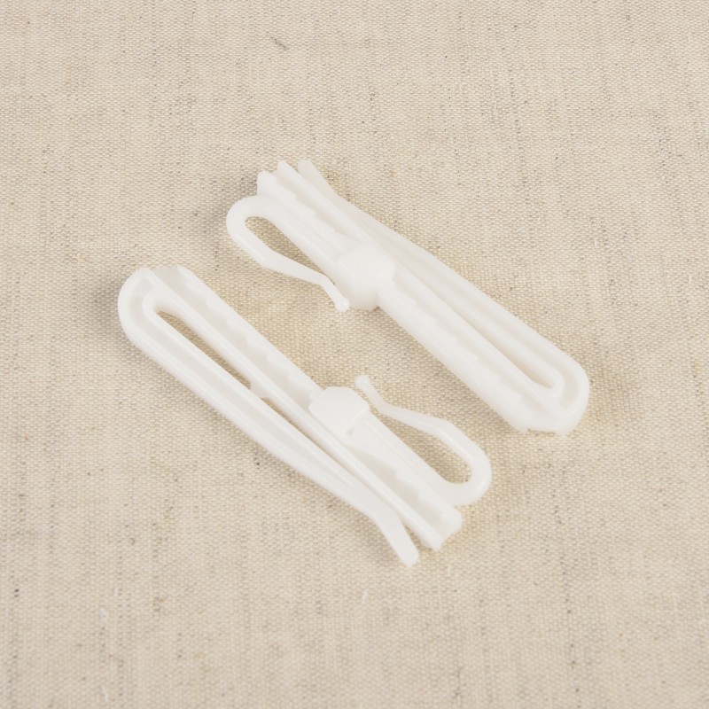 Crochets plastiques ajustables blanc