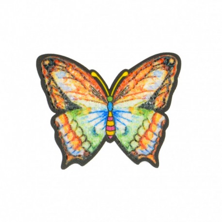 Ecusson papillon - Dégradé orange