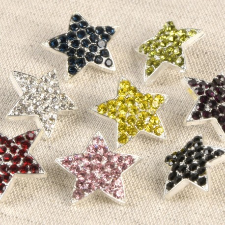 Bouton étoile strass