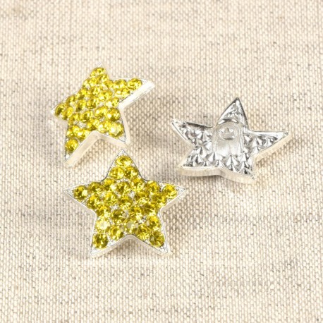 Bouton étoile strass