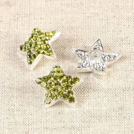 Bouton étoile strass