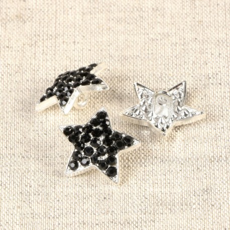 Bouton étoile strass