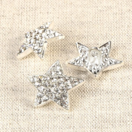 Bouton étoile strass