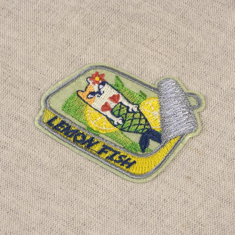 Ecusson chat en boite - Sardine