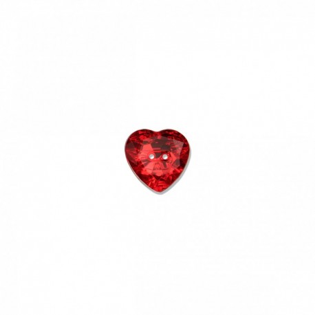 Bouton coeur cristal