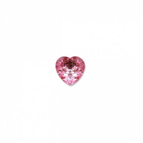 Bouton coeur cristal