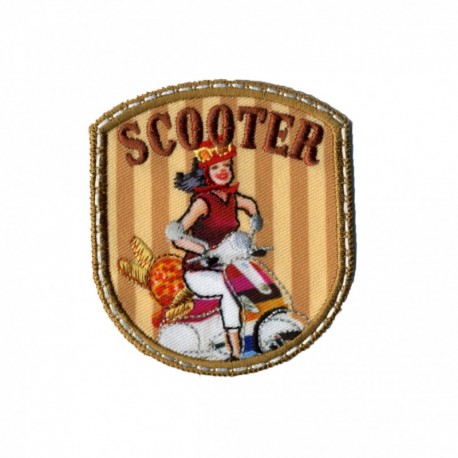 Ecusson motif 1950 scooter