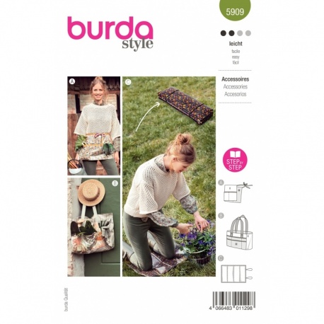 Patron Burda 5909 Accessoires Jardinage