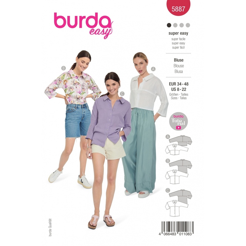 Patron 5887 Burda Blouse 34/48