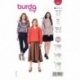 Patron Burda 5924 Blouse Simple Col V 34/48