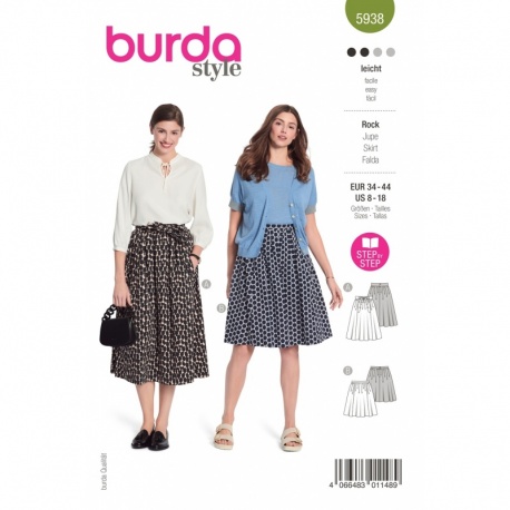 Patron Burda 5938 Jupe Dansante 34/44