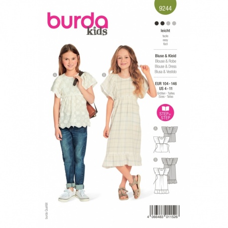 Patron Burda 9246 Kids Layette Bebe 56/86 - Tissus des Ursules