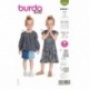 Patron Burda 9249 Kids Robe/blouse Col Rectangulaire 92/122