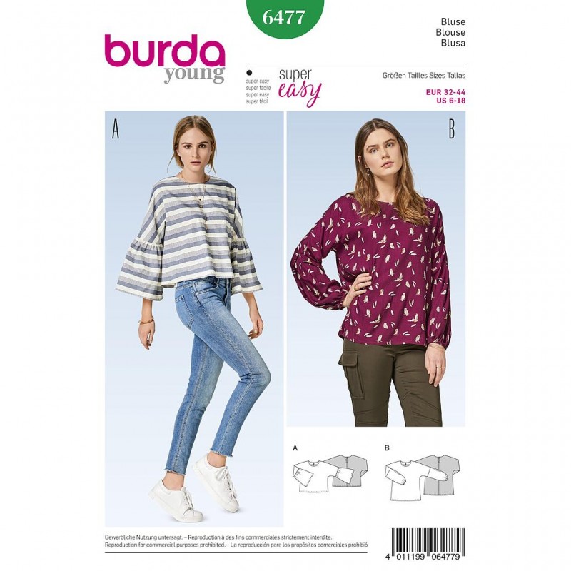 Patron Burda Style 6477 Blouse